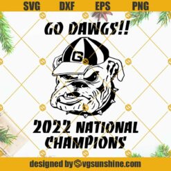 Georgia Bulldogs 2022 National Champions SVG, University Of Georgia SVG, Georgia Football SVG