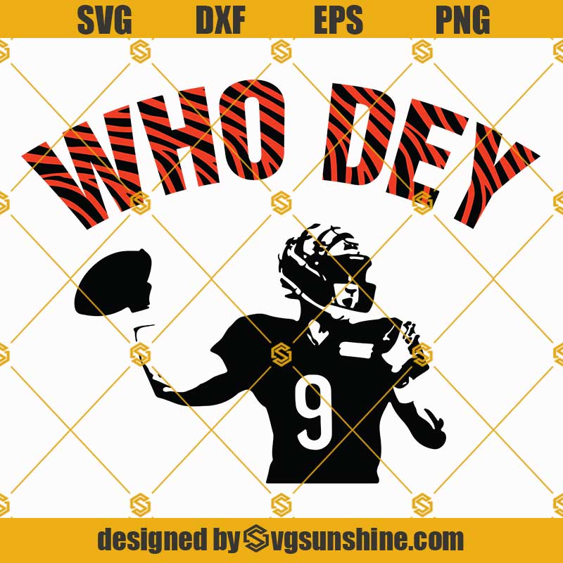 Joe Burrow SVG DXF Png Pdf Jpg Eps - SVGbees