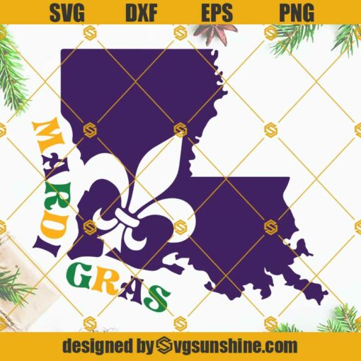 Mardi Gras Louisiana SVG PNG DXF EPS Files For Cricut