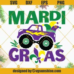 Mardi Gras Monster Truck SVG, Mardi Gras Kid Shirts SVG, Mardi Gras Boy Shirts SVG