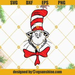 Cat In The Hat SVG, Dr Seuss SVG, Hat SVG, Dr Seuss Hat SVG PNG DXF EPS Cricut Silhouette Vector Instant Download Files