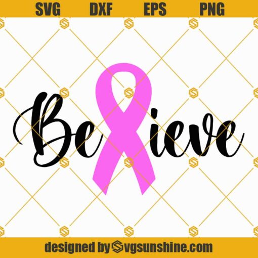 Believe Breast Cancer SVG