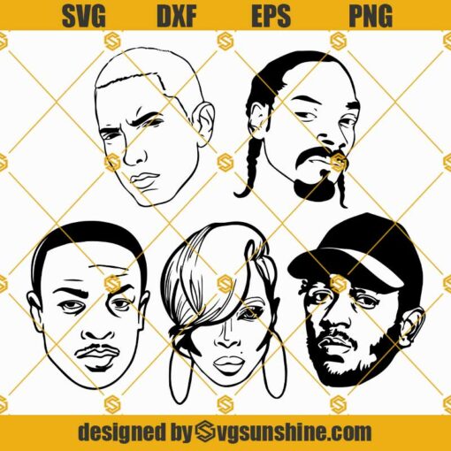 Halftime Show Snoop Dogg SVG, Eminem SVG, Kendrick Lamar SVG, Dr Dre SVG, Mary J SVG Bundle