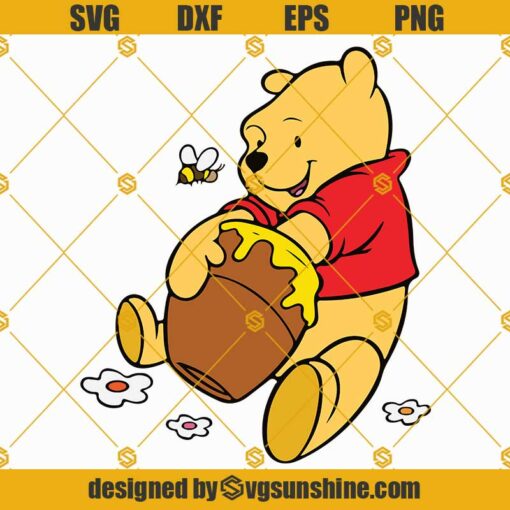 Winnie The Pooh SVG PNG DXF EPS Cutting Files Cricut Silhouette