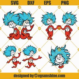 Thing 1 and Thing 2 SVG Bundle, Thing One and Thing Two SVG, Thing 1 ...