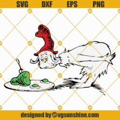 Green Eggs and Ham SVG PNG DXF EPS Cut Files For Cricut Silhouette