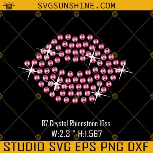 Lips Rhinestone Template Digital Download, Svg, Eps, Png, Dxf