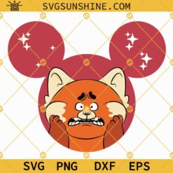 Turning Red Mouse Ears SVG, Turning Red SVG, Panda Meilin SVG, Mei Lee SVG PNG DXF EPS Instant Download