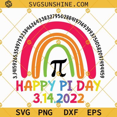 Rainbow Happy Pi Day SVG, Rainbow SVG, Math Teachers SVG, Pi Day SVG ...