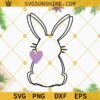 Bunny Outline SVG, Easter Bunny SVG, Easter Bunny With Heart SVG