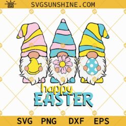 Gnomes Happy Easter SVG, Easter Gnome SVG, Gnome SVG, Easter SVG