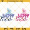 Boy Girl Kids Happy Easter SVG, Happy Easter SVG Bundle, Easter Bunny SVG, Kids Easter SVG Files For Cricut