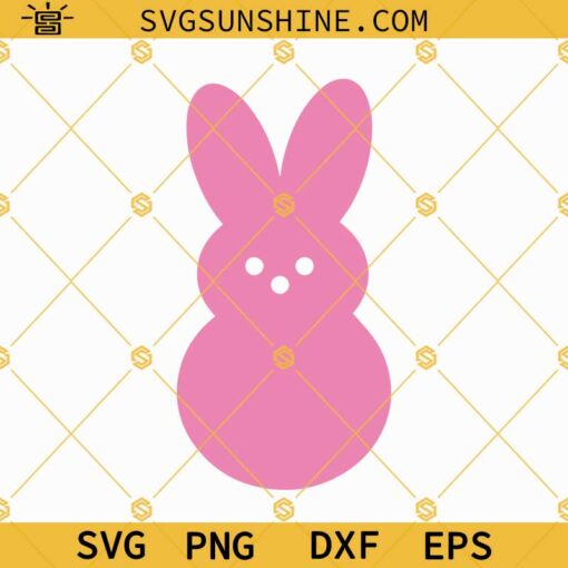 Peep SVG, Peeps Easter Svg, Easter Bunny Svg, Easter Peeps Bunny Svg File for Siilhouette Cricut Cut Files
