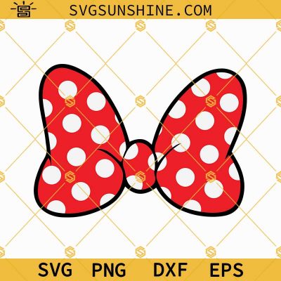 Minnie Mouse Bow Svg, Minnie Mouse Svg, Bow Svg Files for Cricut Silhouette