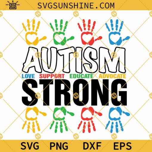 Autism Strong SVG, Autism SVG, Autism Awareness SVG PNG DXF EPS Cut Files