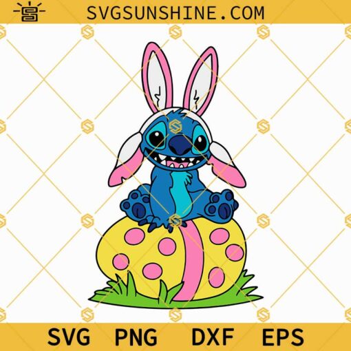 Stitch Easter Bunny Svg, Stitch Easter Egg Svg, Lilo And Stitch Easter
