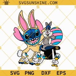 Disney Stitch Easter Bunny SVG, Stitch Easter Egg SVG, Stitch Easter SVG
