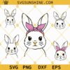 Bunny Bandana SVG, Bunny Face SVG, Easter Bunny SVG, Rabbit SVG, Easter SVG