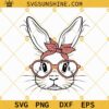 Bunny Rabbit With Bandana SVG, Bunny With Glasses SVG, Bunny With Bandana SVG, Bunny With Heart Glasses SVG