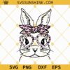 Easter Bunny Glasses And Leopard Bandana SVG PNG DXF EPS Cricut