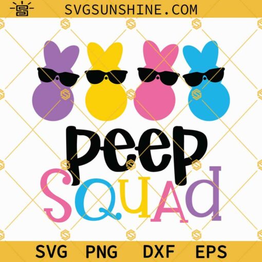 Peep Squad Svg, Cute Easter Shirt Svg, Peep Svg, Easter Peeps Svg
