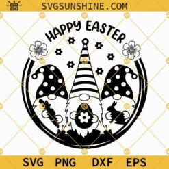 Happy Easter Gnomes Svg for Cricut, Happy Easter Svg, Gnomes Svg, Hello Spring Svg, Easter Gnome Svg
