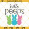 Hello Peeps Svg, Easter Svg, Peep Svg Png Dxf Eps Digital download, Peeps Svg Cricut Silhouette
