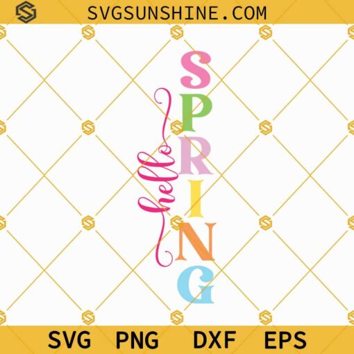 Porch Sign SVG, Hello Spring SVG, Digital Download, Cricut, Silhouette