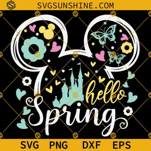 Mouse Ears Hello Spring SVG