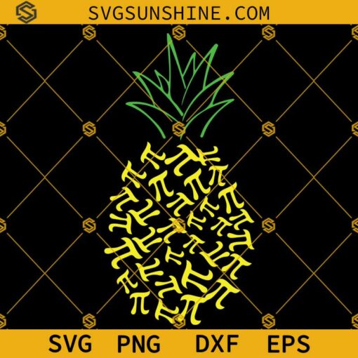 Pineapple Pi Day Svg, Happy Pi Day Svg, Pi Day 3.14 Svg, Funny Pi Day Svg, Funny Math Svg, Pi Day Math Teacher Svg files for Cricut Silhouette