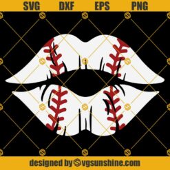 Baseball Lips SVG, Grunge Kiss With Baseball Stitches SVG, Baseball Mom SVG, Lips SVG, Softball SVG, Baseball SVG