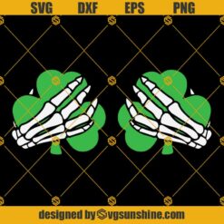 Skeleton Hands Holding Boobs Shamrock SVG, Funny St Patricks Day SVG, Shamrock SVG, St Patricks SVG Shirt