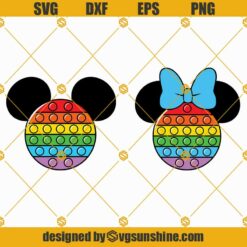 Disney Mickey Minnie Mouse Pop It SVG