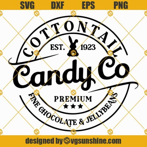 Easter Cottontail Candy Co SVG, Easter SVG Cut Files For Cricut  Silhouette, Cottontail Candy Company SVG
