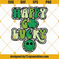 Go Luck Yourself Svg, Smiley Face Svg, Lucky Svg, St. Patrick’s Day Svg Png Dxf Eps Cut Files Designs For Shirts