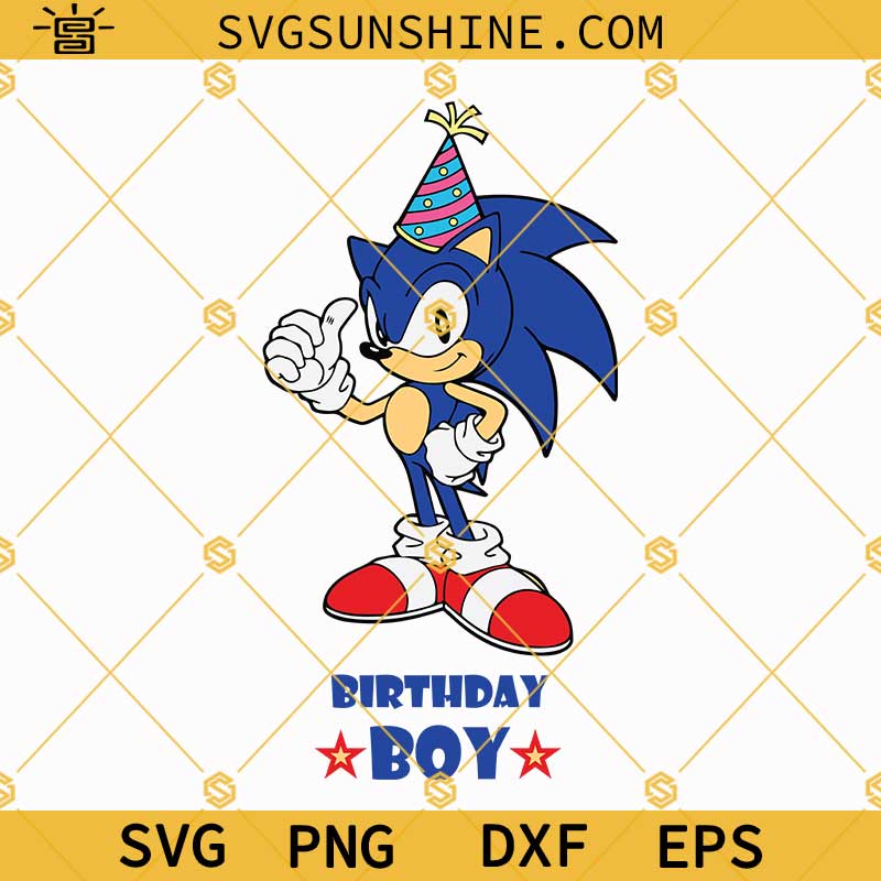 Sonic The Hedgehog Birthday SVG