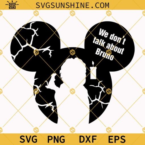 Disney Mickey Head Bruno Encanto SVG, Encanto SVG, We Don’t Talk About Bruno SVG PNG DXF EPS Clipart