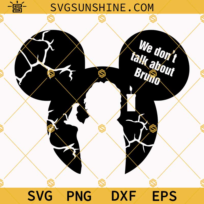 Disney Mickey Head Bruno Encanto SVG, Encanto SVG, We Don't Talk About Bruno SVG PNG DXF EPS Clipart