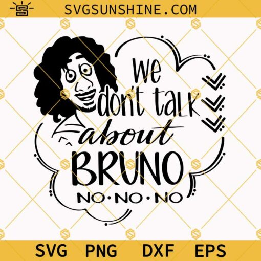 Bruno Svg, We Don’t Talk About Bruno No No No Svg Png Dxf Eps Cricut