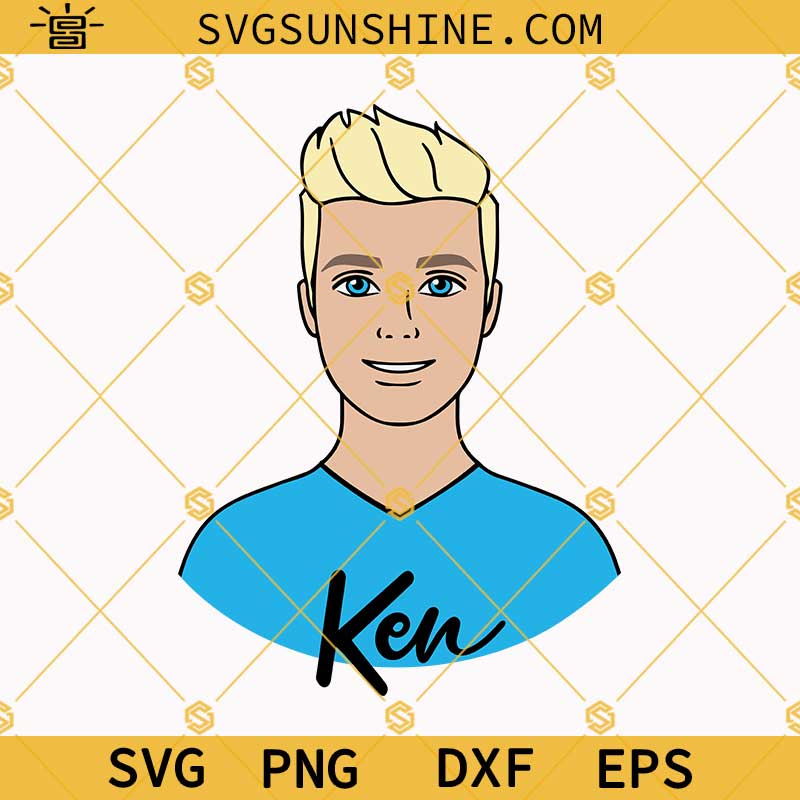 Ken Barbie Cartoon Svg, Ken Svg, Ken Png Clipart Cut File Layered By Color