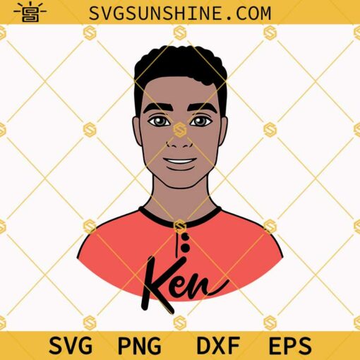 Ken Afro SVG, Barbie Cartoon SVG, Ken Clipart Cut File Layered By Color