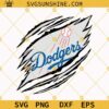 Dodgers Ripped Claws SVG, Baseball SVG, Dodgers SVG PNG DXF EPS Cricut Silhouette