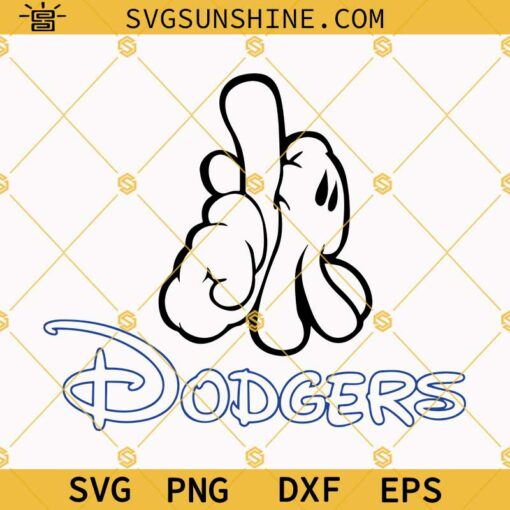 Dodgers SVG, Mickey Dodgers SVG, Mickey Mouse Gloves Dodgers SVG PNG DXF EPS Digital Download