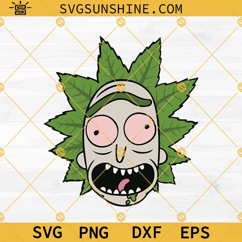 Rick And Morty Weed Svg, Rick Sanchez Smoking Weed Svg, Rick Cannabis Svg, Weed Svg, Marijuana Svg