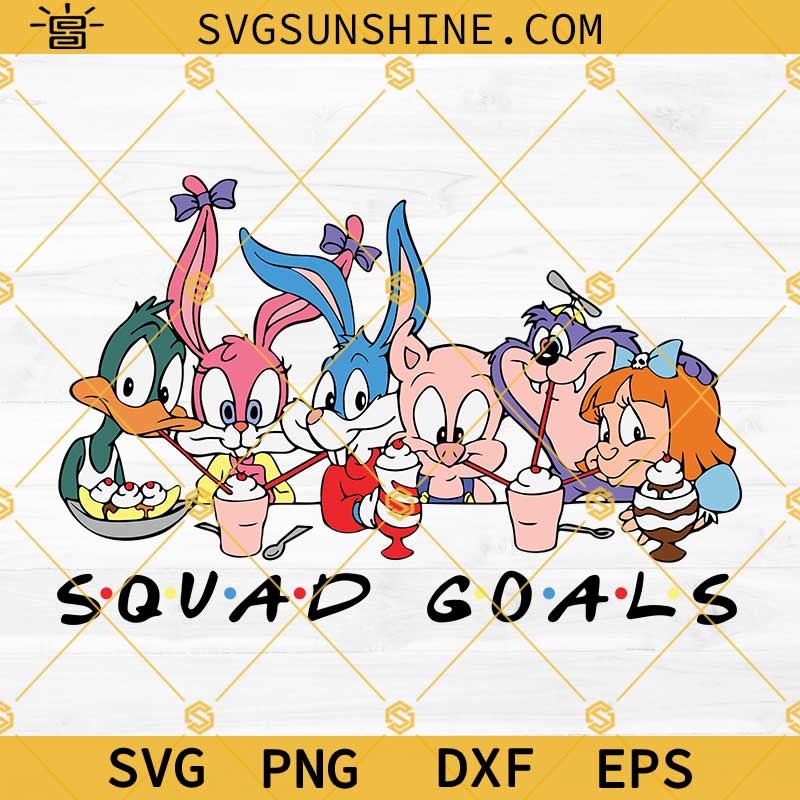 Squad Goals Looney Tunes SVG, Looney Tunes Characters SVG, Looney Tunes Space Jam Characters SVG PNG DXF EPS Cricut Silhouette