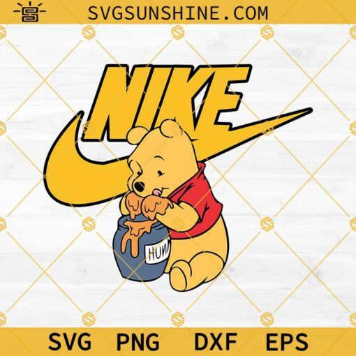 Winnie The Pooh Nike Logo Svg, Pooh Nike Svg, Pooh Svg, Logo Nike Svg, Disney Svg, Cartoon Svg