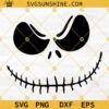 Jack Skellington Face SVG, Cricut Silhouette Jack Skellington Face SVG, Nightmare Before Christmas SVG