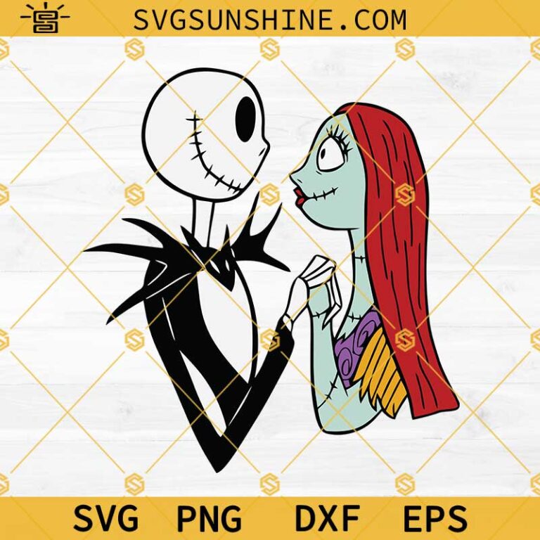 Jack And Sally Nightmare Before Christmas Svg Png Dxf Eps Cricut Silhouette