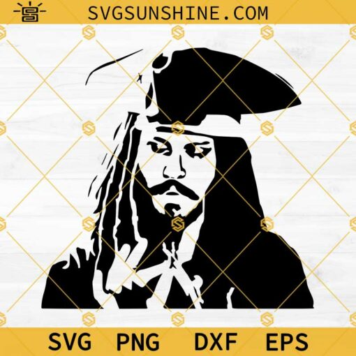 Johnny Depp SVG, Captain Jack Sparrow SVG, Caribbean Pirate SVG PNG DXF EPS Digital Download