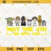 May The 4th Be With You SVG PNG DXF EPS Designs For Shirts, Star Wars Characters SVG, Star Wars Day SVG